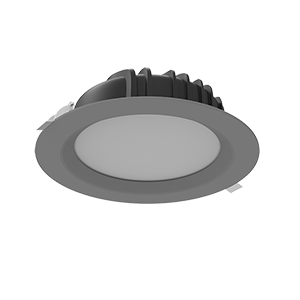Светодиодный светильник VARTON DL-01 круглый встраиваемый 230x81 мм 40 Вт 3000 K IP54 RAL7045 серый муар
